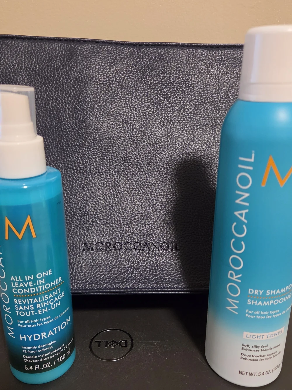 Moroccanoil Black Leather Bag Bundle